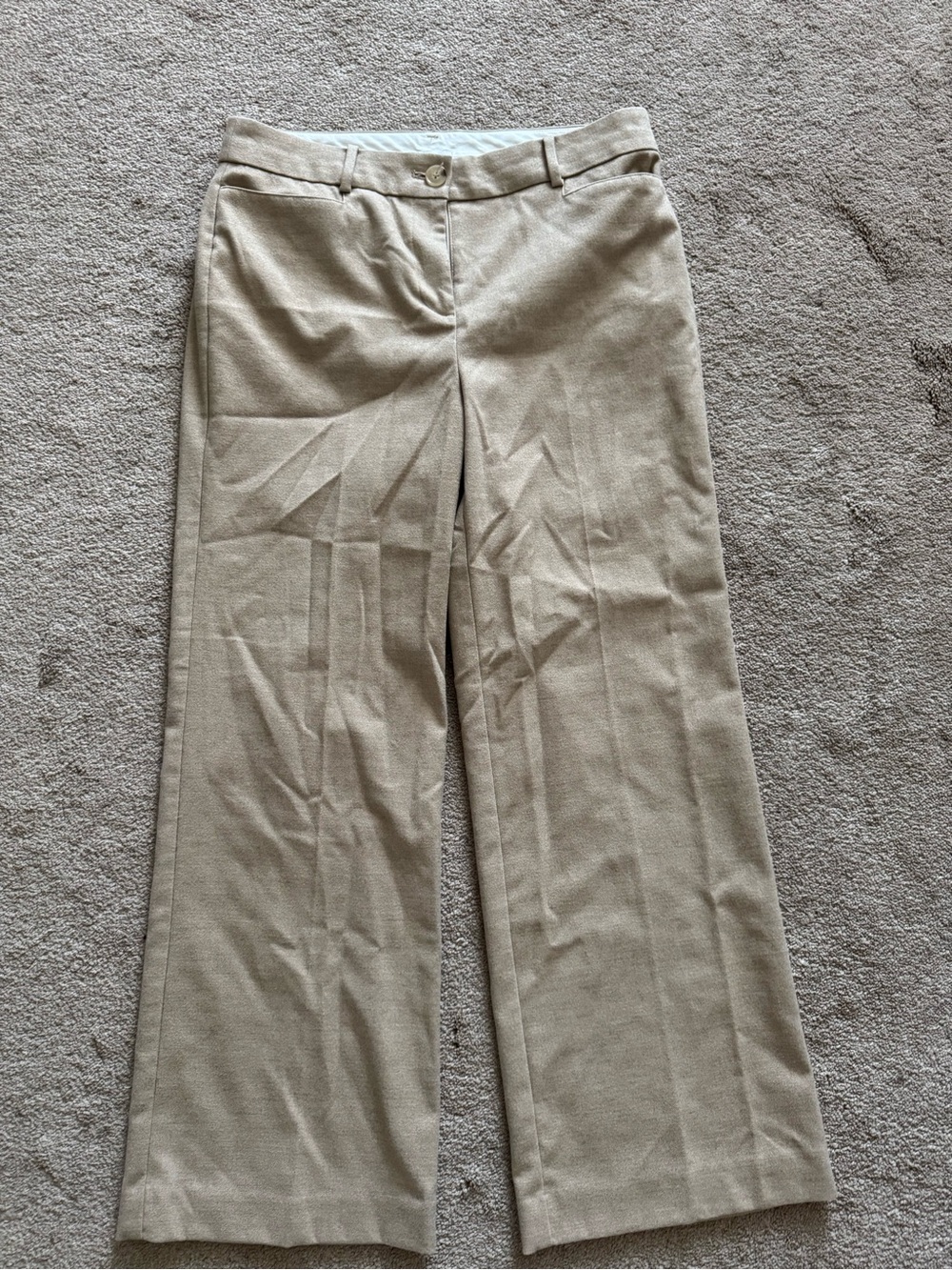 LOFT Classic Women's Wide-Leg Dress Pants in Tan